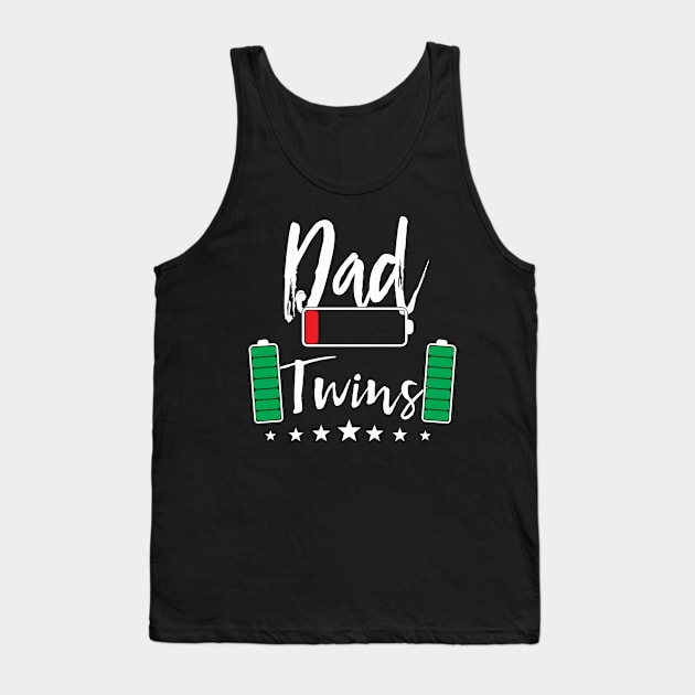 Dad of twins son daughter happy papa Tank Top by klausgaiser